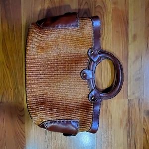 Vintage Fossil Woven Handbag Purse